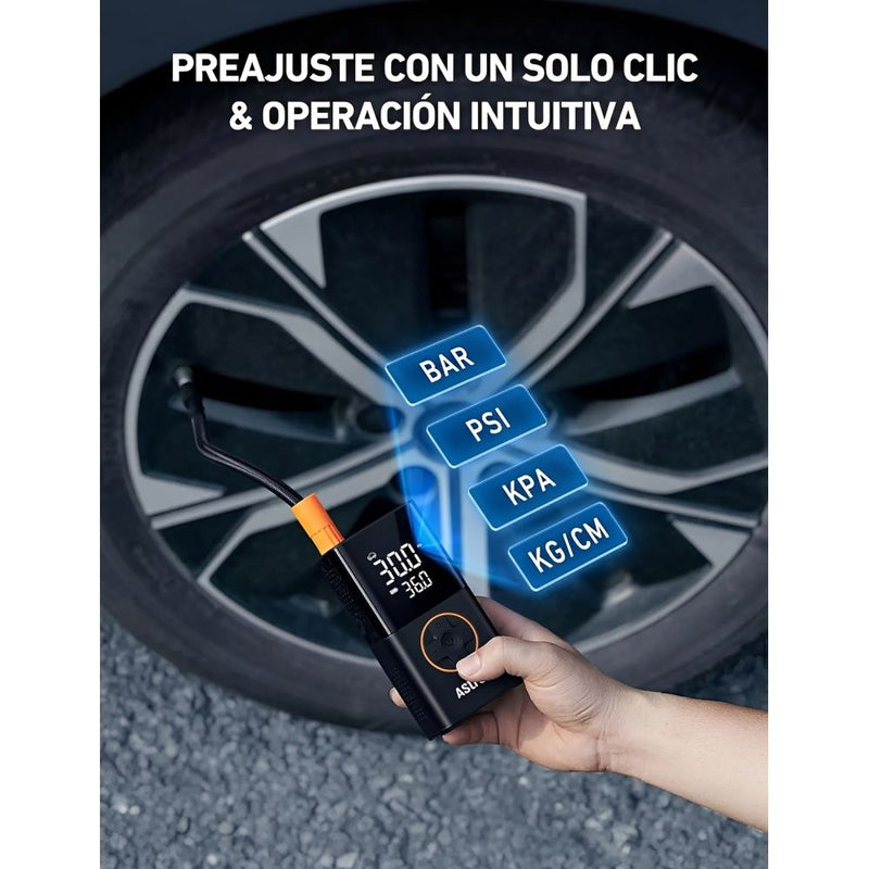 COMPRESOR DE AIRE/INFLADOR ASTROAI L7 TIRE PORTATIL/150PSI/LCD BLACK