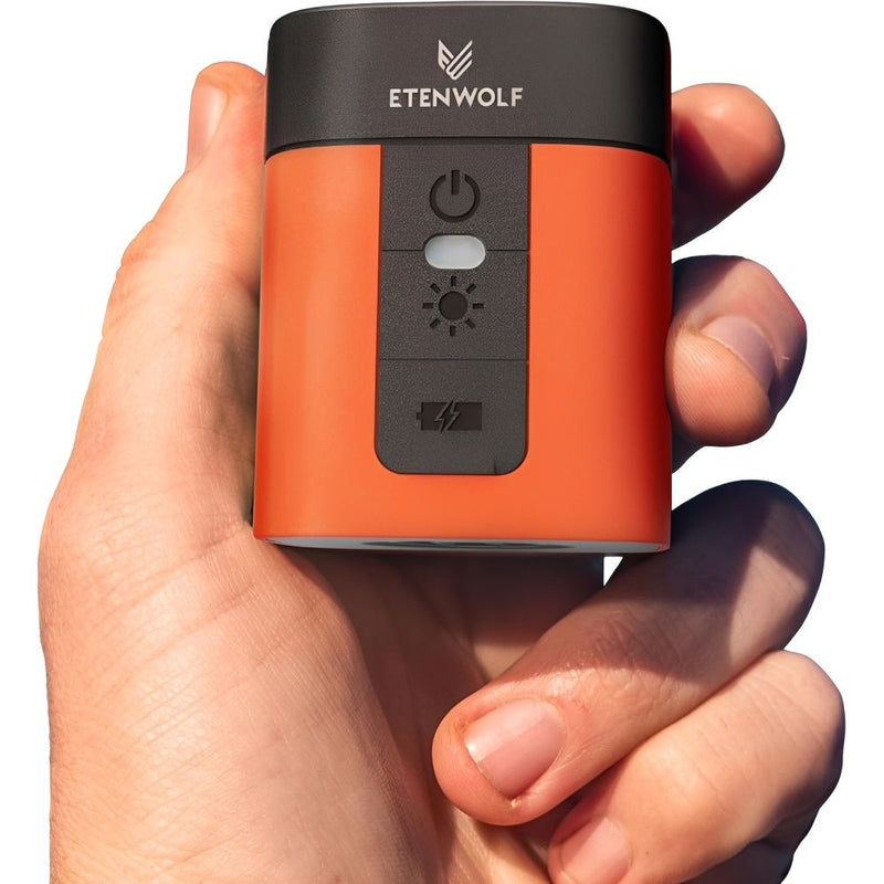 COMPRESOR DE AIRE/INFLADOR ELECTRICO ETENWOLF AIR 3 PORTATIL/CAMPING LIGHT/2600MAH/ORANGE