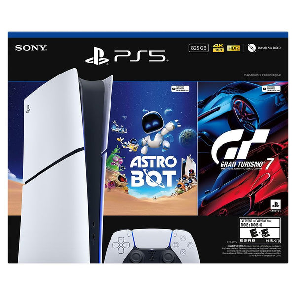 CONSOLA PS5 CFI-2115B DIG SLIM 825GB GRAN TURISMO 7 + ASTROBOT (GTA 1AÑO PY)