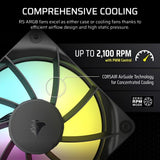 COOLER FAN CORSAIR RS120 ARGB 120MM PWM BLACK TRIPLE PACK CO-9050181-WW