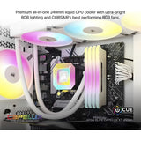 COOLER LIQUID CORSAIR ICUE H100I ELITE CAPELLIX XT 240MM RGB WHITE CW-9060072-WW 152772