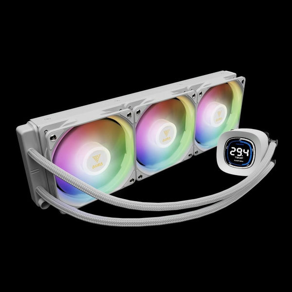 COOLER LIQUID GAMDIAS AURA GL360 PANTALLA DIGITAL ARGB 360MM PWM/3FAN/WHITE 1GTA.BR
