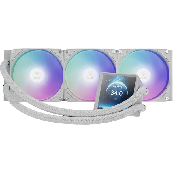 COOLER LIQUID GAMDIAS AURA GL360 LCD IPS 4" ARGB 360MM PWM/3FAN/WHITE 1GTA.BR