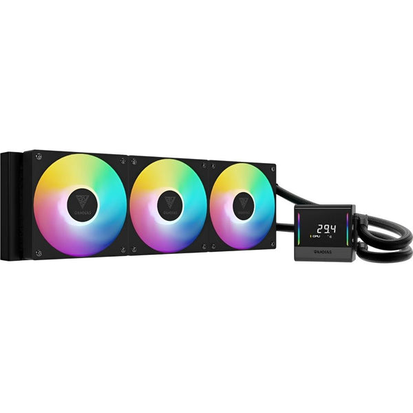 COOLER LIQUID GAMDIAS CHIONE E4-360 V2 ARGB 360MM PWM/PANTALLA DIGITAL/3FAN/BLACK 1GTA.BR