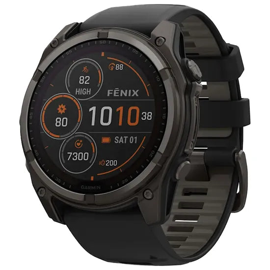 RELOJ GARMIN FENIX 8 SOLAR SAPPHIRE 51MM CARBON GRAY DLC TITANIUM-BLACK BAND 010-02907-10