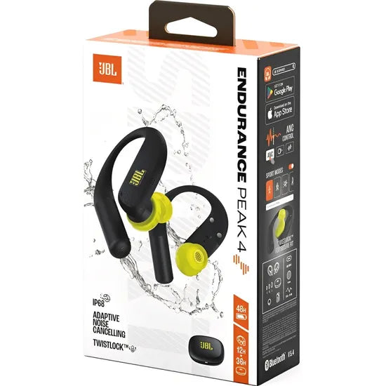 AURICULAR JBL ENDURANCE PEAK 4 BT BLACK/YELLOW