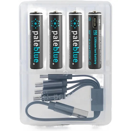 PILA RECARGABLE PALEBLUE AAA USB-C PACK-4 600MAH