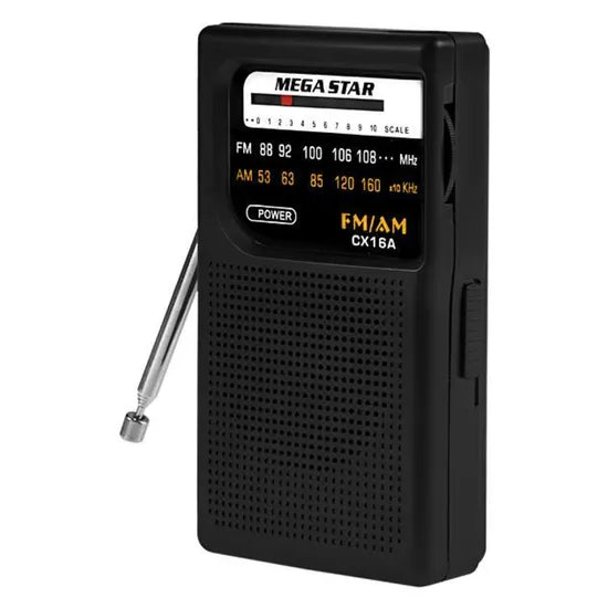 RADIO PORTATIL AM/FM MEGA STAR CX16A A PILA Product
