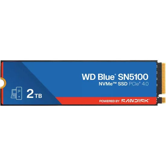 SSD 2TB M.2 NVME WD BLUE SN5100 PCIE GEN4X4 7100MB/S WDS200T5B0E