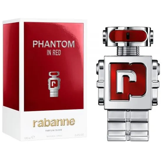 PERFUME  RABANNE PHANTOM IN RED PARFUM ELIXIR 100ML - MASCULINO