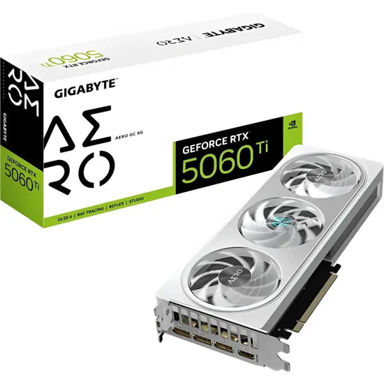 VGA GIGABYTE RTX5060 TI AERO OC WH 8GB/GDDR7/2647MHZ/3FAN GV-N506TAERO OC-8GD 3GTA.BR-PY Product