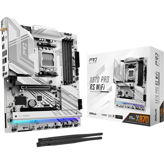 PLACA MADRE ASROCK AM5 X870 PRO RS WIFI HDMI/USB3.2/M.2/DDR5/ATX Product