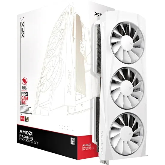 PLACA DE VIDEO XFX RADEON RX9070 XT QICKSILVER MAGNETIC AIR ED WHI 16GB/GDDR6/2970MHZ/3FAN RX-97TMAQKW9 Product
