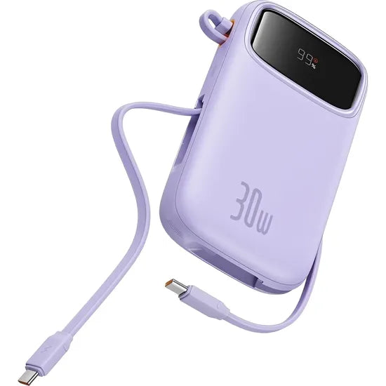 CARGADOR PORTATIL BASEUS QPOW 2 30W 10.000MAH USB-A+USB-C+2CABLE USB-C PURPLE P10055008513 Product