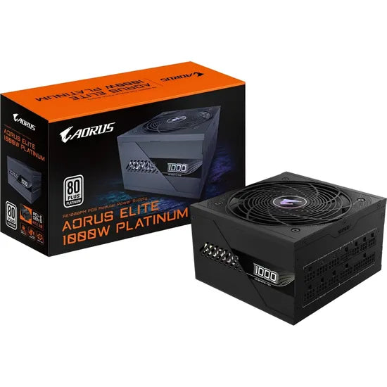 FUENTE GIGABYTE 1000W GP-AE1000PM PG5 80 PLUS PLATINUM FULL MODULAR BLACK 3GTA.BR-PY