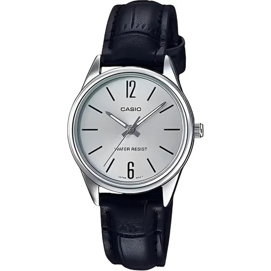 RELOJ CASIO LTP-V005L-7BUDF SILVER/BLACK LEATHER Product