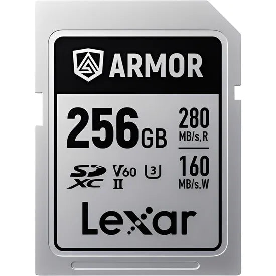 MEMORIA RAM SD 256GB LEXAR ARMOR SILVER PRO 280-160MB/S IP68 INOX V60 SDXC UHS-II(LSDAMSP256G-RNNNG)