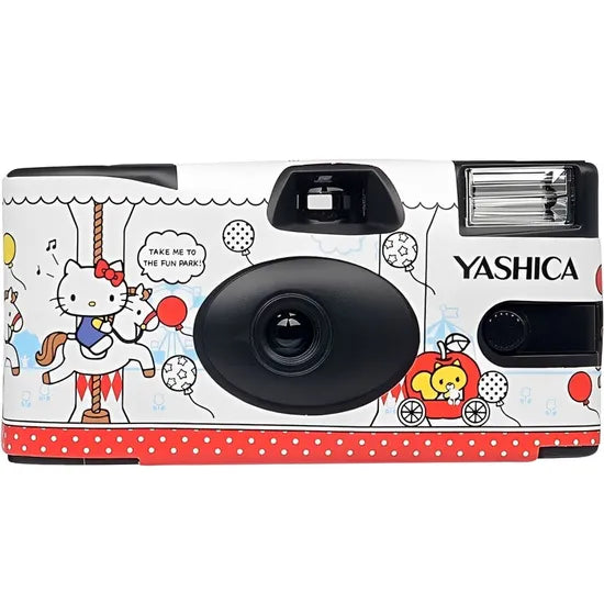 CAMARA DESCARTABLE YASHICA 27 EXP ISO 400 PINK HELLO KITTY