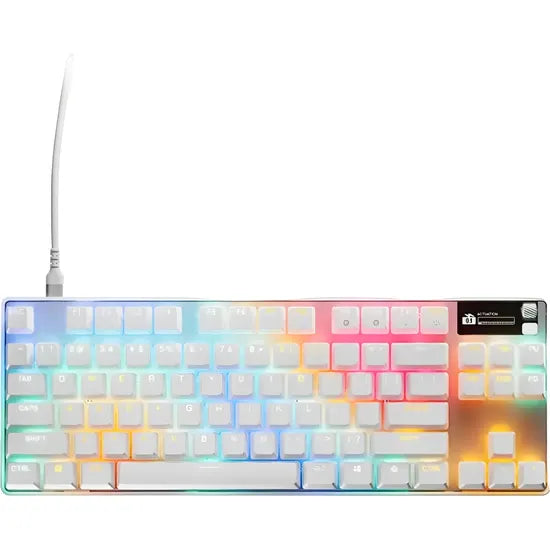 TECLADO MECANICO STEELSERIES 64898 APEX PRO TKL GEN 3 RGB/RAPID TRIGGER/OLED/WHITE