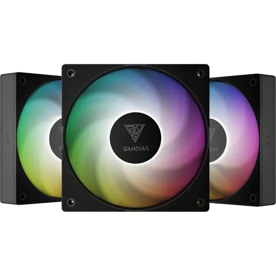 COOLER GAMDIAS NOTUS M1-1203 ARGB PWM 120MM BLACK (3FAN)