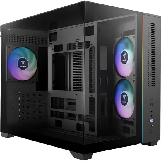 GABINETE GAMDIAS ATLAS M3M /MICRO TOWER/BLACK/3FAN ARGB 1GTA.BR