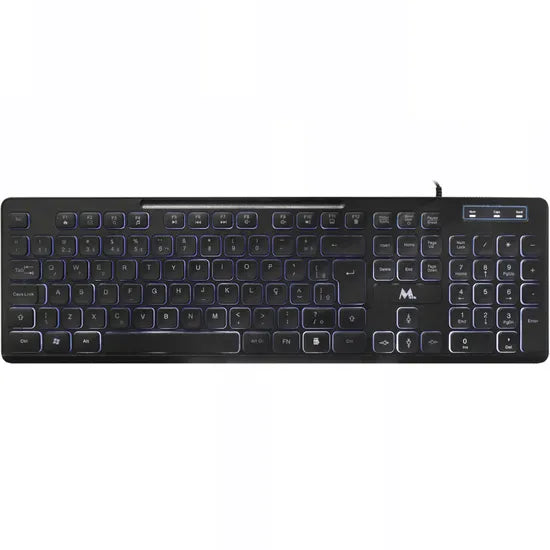 TECLADO MTEK KB-7269L-PT PORTUGUES USB/LIGHT/SLIM KEYS/FN KEYS/BLACK Product