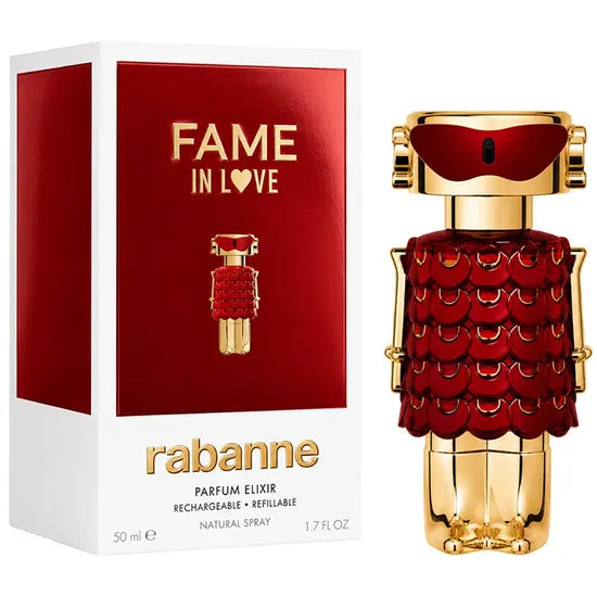 PERFUME  RABANNE FAME IN RED PARFUM ELIXIR 50ML - FEMENINO