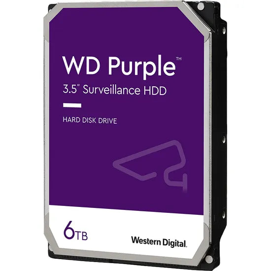 DISCO DURO 6TB INT 3.5"" SATA3 WD PURPLE SURVEILLANCE 256MB 5400RPM WD64PURZ (GTA BRASIL)