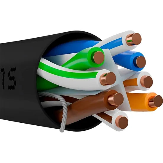 CABLE U/UTP NEXXT CAT6 24AWG CMX 100% COBRE 305M CAJA NEGRO AB356NXT38