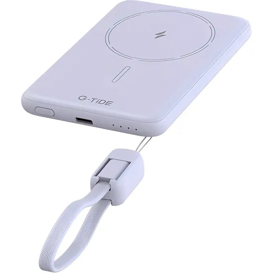 CARGADOR PORTÁTIL G-TIDE POWERBANK SLIM 01 5.000MAH LIGHTNING/USB-C PURPLE