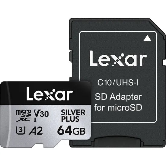 MICRO SD 64GB LEXAR PROFESSIONAL SILVER PLUS 205-100MB/S C10 (LMSSIPL064G-BNANG)