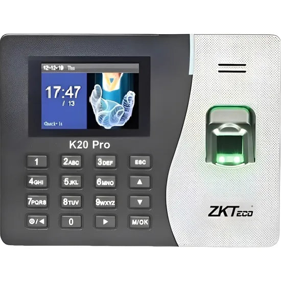 MARCADOR DE ASISTENCIA ZKTECO K20 PRO 2.8""/HUELLA/TARJETA/USB