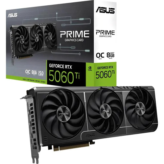 PLACA DE VIDEO ASUS RTX5060 TI PRIME OC EDITION 8GB/GDDR7/2602MHZ/3FAN 90YV0MP0-MVAA00