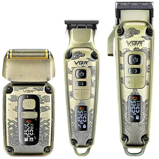KIT VGR V-642 3EN1 CORTA PELO+TRIMMER+SHAVER GOLD 220V Product