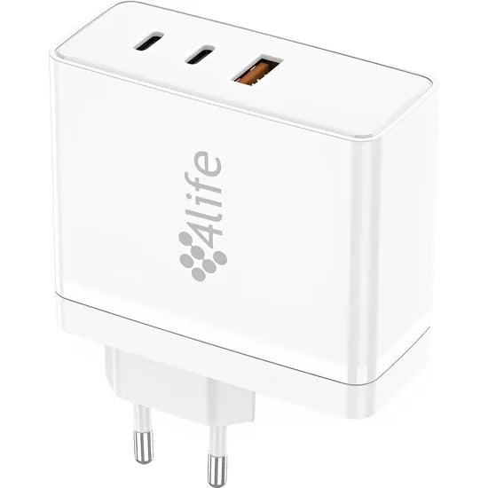 CARGADOR PARED 4LIFE 140W 2USB-C+USB-A WHITE FL75140CCAGW Product