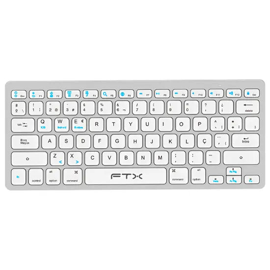 TECLADO WIRELESS FTX B1000 /ULTRA SLIM/PLATA/ESPAÑOL Product