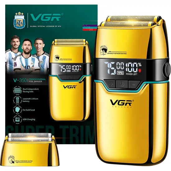 AFEITADORA MINI PORTATIL VGR V-350 RECARGABLE/GOLD