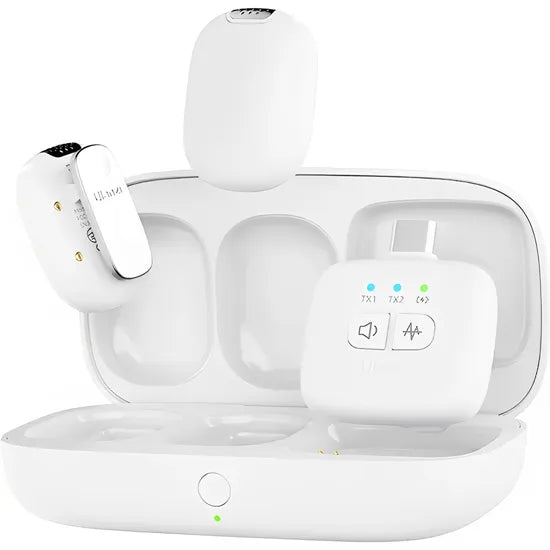 MICROFONO ULANZI WIRELESS A-30 USB-C WHITE (2TX 1RX) Product