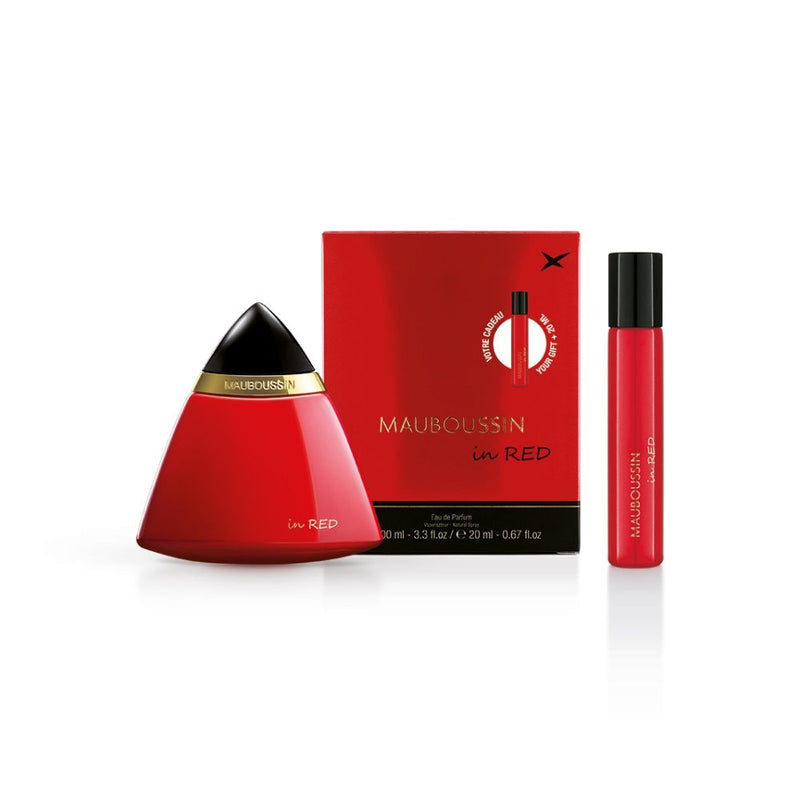 PERFUME MAUBOUSSIN IN RED EDP 100ML + MINI 20ML - FEMENINO