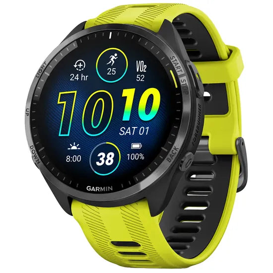 RELOJ GARMIN FORERUNNER 965 47.2MM YELLOW - CARBON GRAY DLC TITANIUM BEZEL 010-02809-02