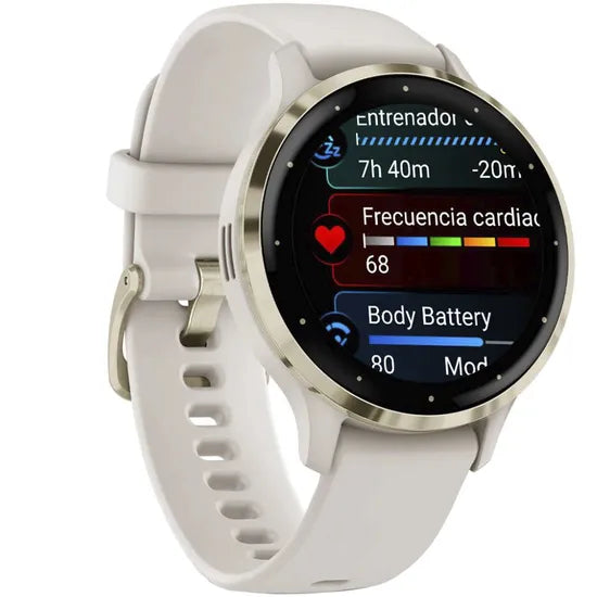 RELOJ GARMIN VENU 3S 41MM IVORY CASE / SOFT GOLD BEZEL 010-02785-04