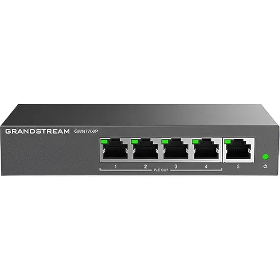 HUB SWITCH GRANDSTREAM 5P GWN7700P GIGABIT POE NO ADMIN Product