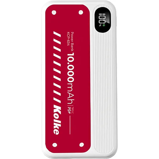 CARGADOR PORTÁTIL KOLKE POWERBANK KCP-634 10000MAH 2USB+USB-C WHITE