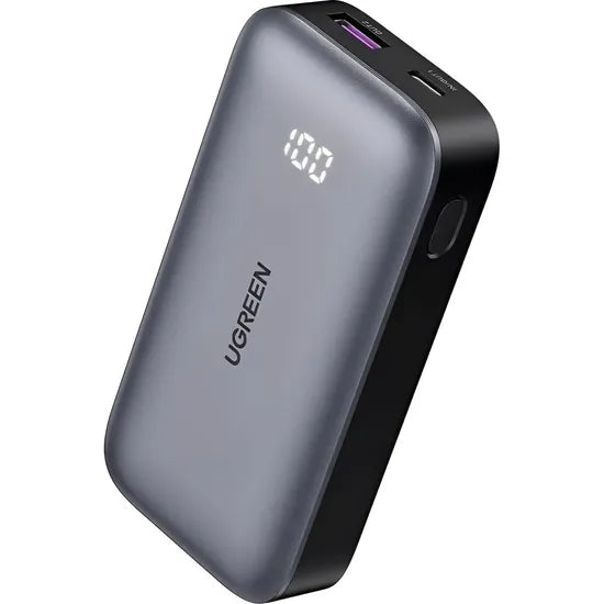 CARGADOR PORTATIL UGREEN PB502 PD 30W 10.000MAH USB-C+USB-A GREY Product