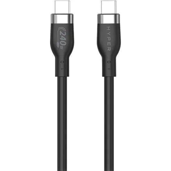 CABLE HYPERJUICE 240W SILICONE USB-C TO USB-C CABLE 3FT/1M BLACK (HJ4001BKGL) Product