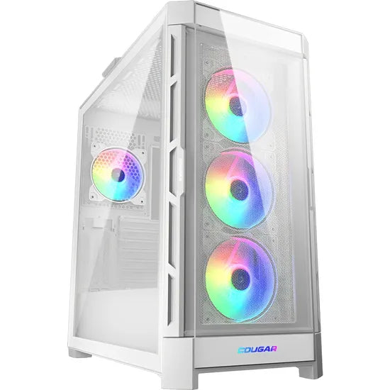 GABINETE COUGAR DUOFACE PRO RGB 4 FAN WHITE (TEMPERED GLASS Y AIRFLOW)