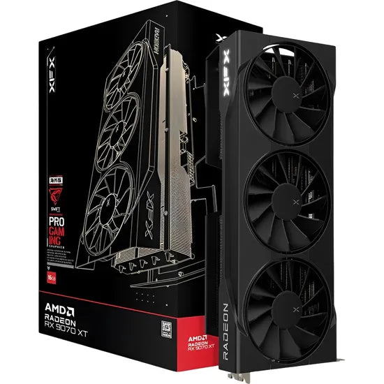 PLACA DE VIDEO XFX RADEON RX9070 XT SWIFT GAMING EDITION 16GB/GDDR6/2970MHZ/3FAN RX-97TSWF3B9 Product
