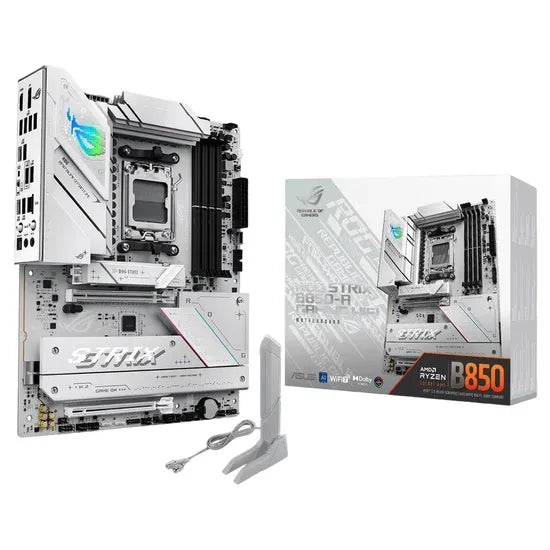 PLACA MADRE ASUS AM5 ROG STRIX B850-A GAMING WIFI HDMI/DP/USB3.2/4M.2/DDR5/ATX WHITE Product