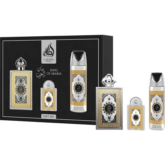 KIT PERF LATTAFA KING OF ARABIA EDP 100ML + MINI + DEO - FEMENINO Product
