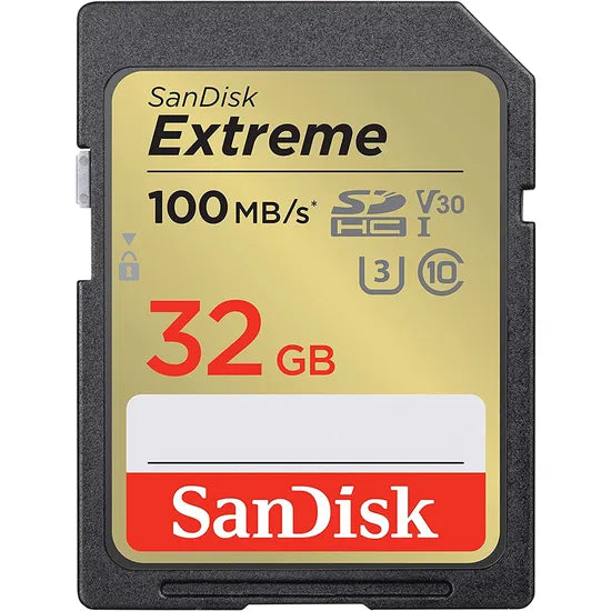 MEMORIA RAM SD 32GB SANDISK EXTREME 100-60MB/S U3 4K (SDSDXVT-032G-GNCIN) Product
